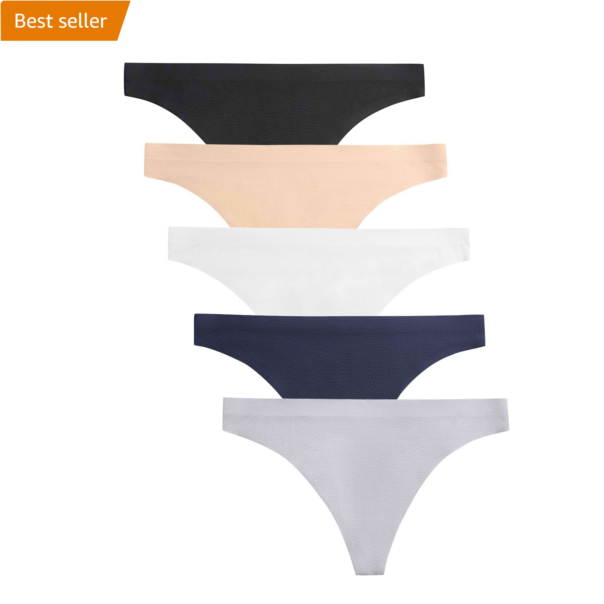 AQS 3-Pack Assorted Seamless Thongs