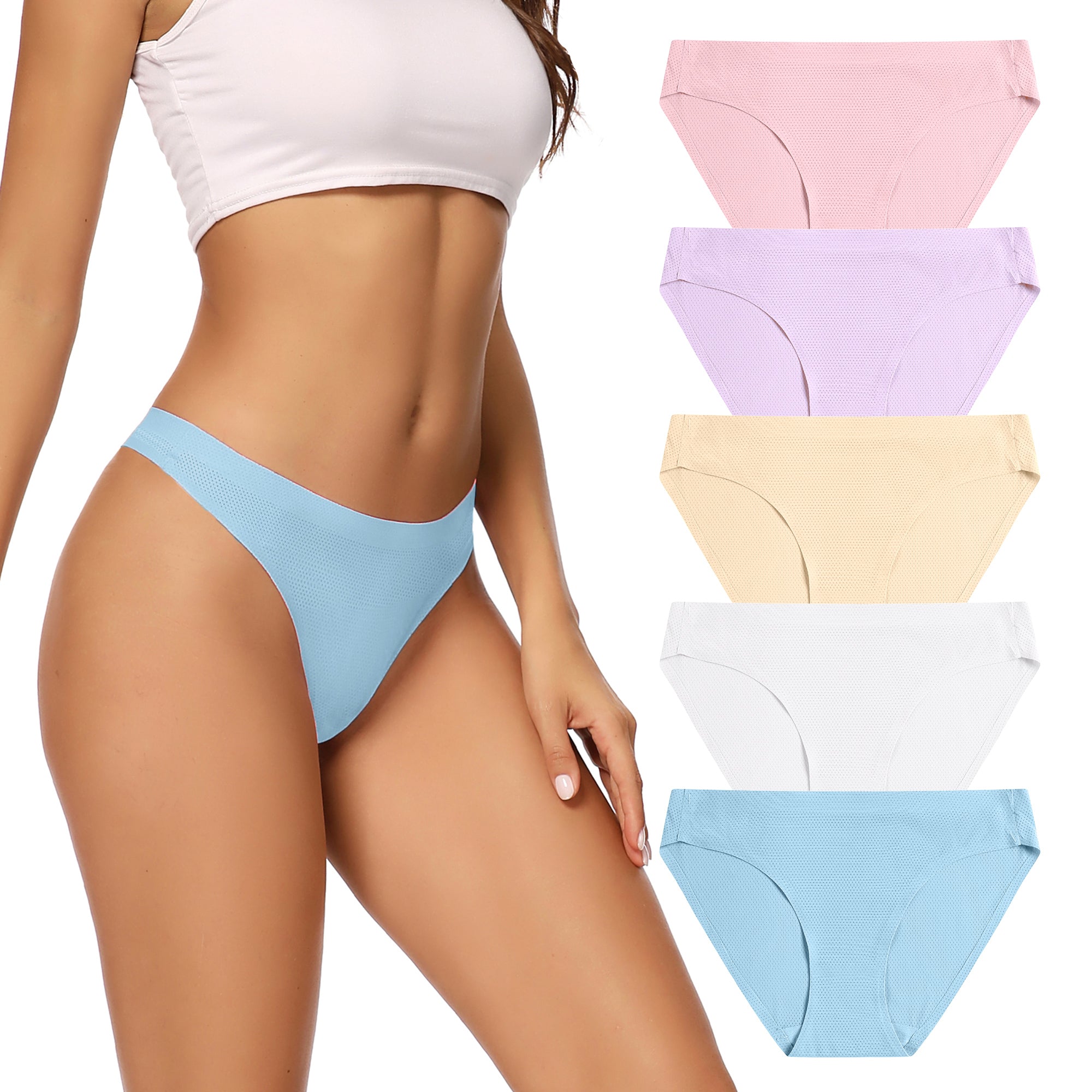 3 Pièces Culottes Sexy Sans Couture Pour Femmes, Sous-vêtements Invisibles, Culotte Tanga Taille Basse, Culotte De Bikini – Acheter Aux Petits Prix Dans La Boutique En Ligne